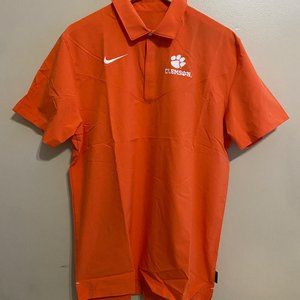 Nike Clemson Tigers Football Sideline Coach Polo Shirt Orange DN5609-888 Men